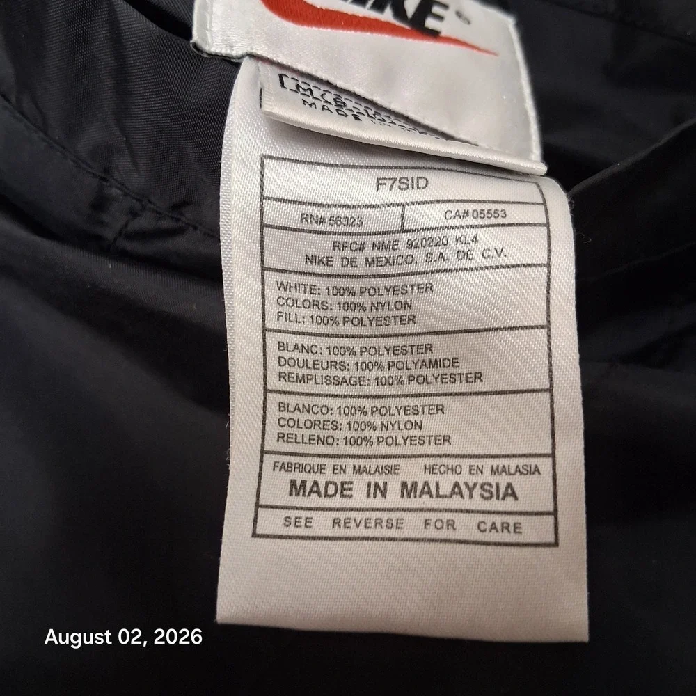 Vintage 90s Nike Reversible Jacket Womens Medium 8 10 Black Yellow Hooded Anorak
